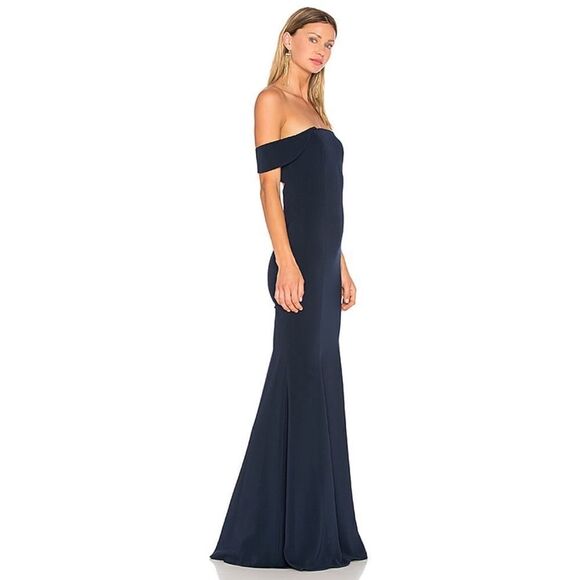 Jay Godfrey Biles Maxi Gown in Navy US0 - Picture 3 of 8